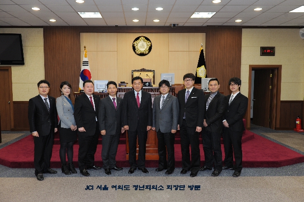 여의도 청년회의소 회장단 방문