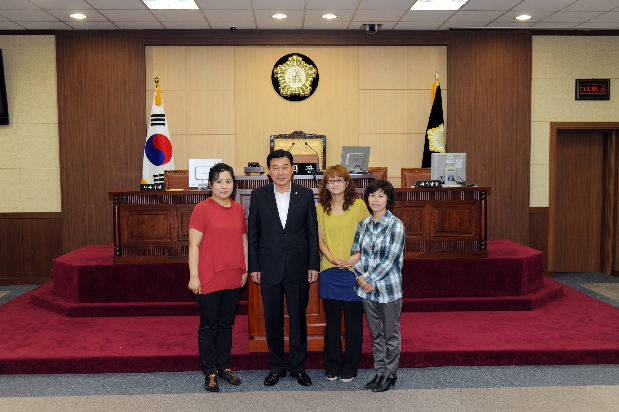 당중초교 학무모 단체회장 방문